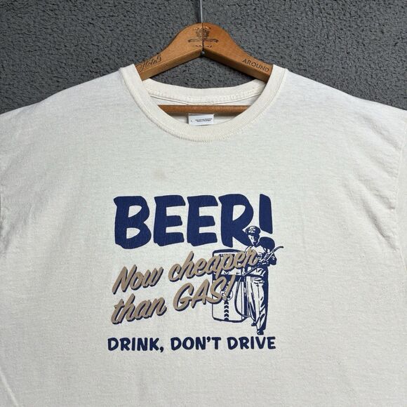 Vintage Y2K Funny Humor Beer Statement T-Shirt Men’s XL Slogan - Picture 1 of 11